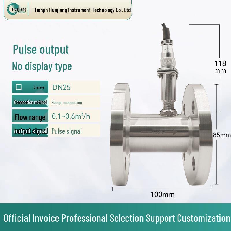 Turbine Flowmeter Accessories: LWGY Liquid & Diesel Smart Meter with Flange, Thread, or Clamp Options