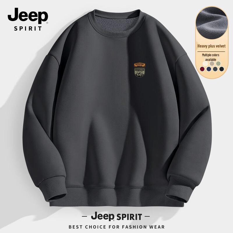 

JEEP SPIRIT Men s Fleece Lined Round Neck Sweatshirt 3XL