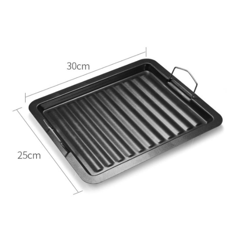 High Quality Stainless Steel Grill Griddle Pan Outdoor Camping BBQ Tools Korean Style Barbecue Non Stick Frying Steak Frying Pot