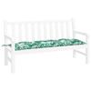 VidaXL Coussin de Banc de Jardin Motif de Feuilles, Coussin de Siège, Coussin de Meuble de Terrasse Patio Salon Extérieur 378972
