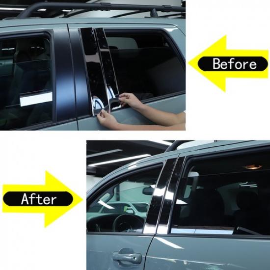 Black Pillar Posts Door Window Cover Kits For Toyota Tundra/Sequoia 2007-21