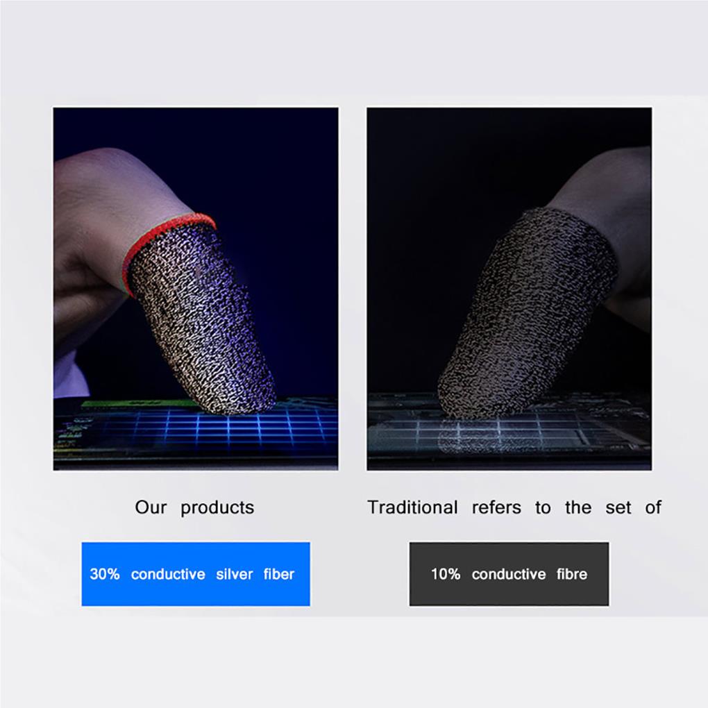 Finger Sleeves Sweat Proof Screen Breathable Comfortable Mobile Game Controllers Anti-fingerprint Gaming Accessory