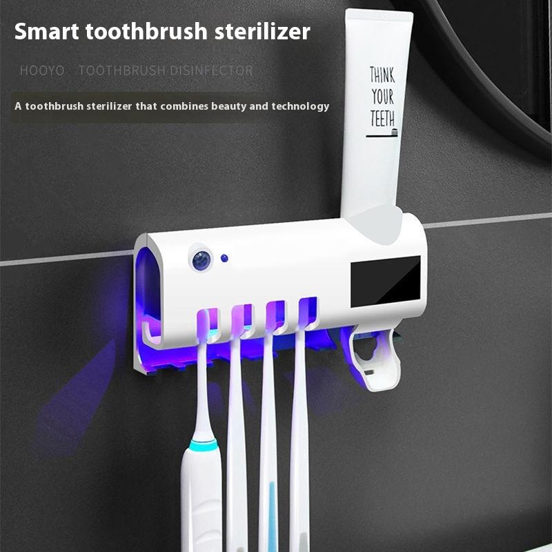 Usb Recharge Automatic Toothpaste Dispenser Creative Wall Mount Smart Toothbrush Holder Squeezer For Family Shower Bathroom