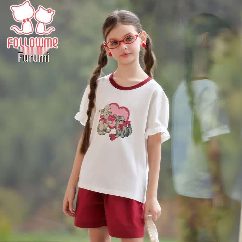 Girls' Summer Fashion Two-Piece Set
