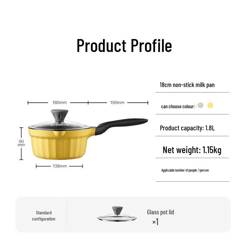 Buydeem 18cm Non-Stick Multi-Purpose Pot