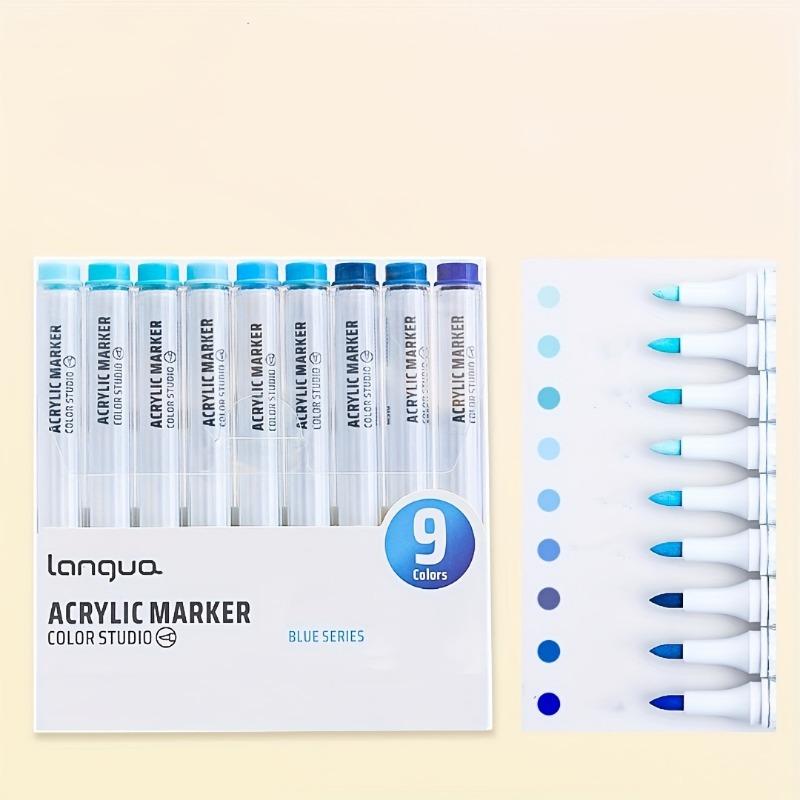 9pcs Opaque Stackable Acrylic Markers,Soft Tip Paint Pens for Rock, Canvas & Art, , Suitable for Christmas Gift Giving