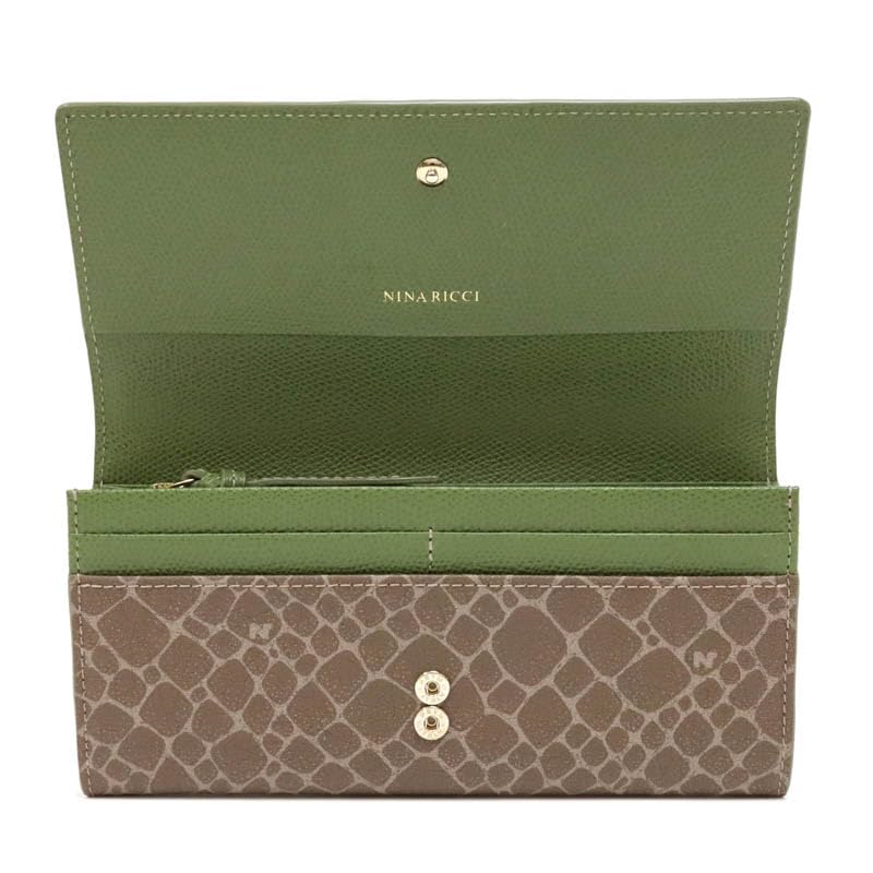 Long Grain Nouveau Purse Khaki wallet, 85-8019,