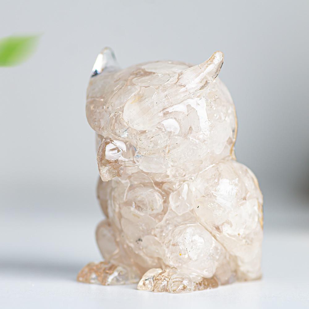 

Resin Crystal Owl Figurine Home Decor Gift For Animal Lovers Style A