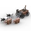 MOC Creative Medieval Western Carriage Model Farm Cattle Cart Transport Vehicle Building Blocks DIY Brick Toys Boy Birthday Gift