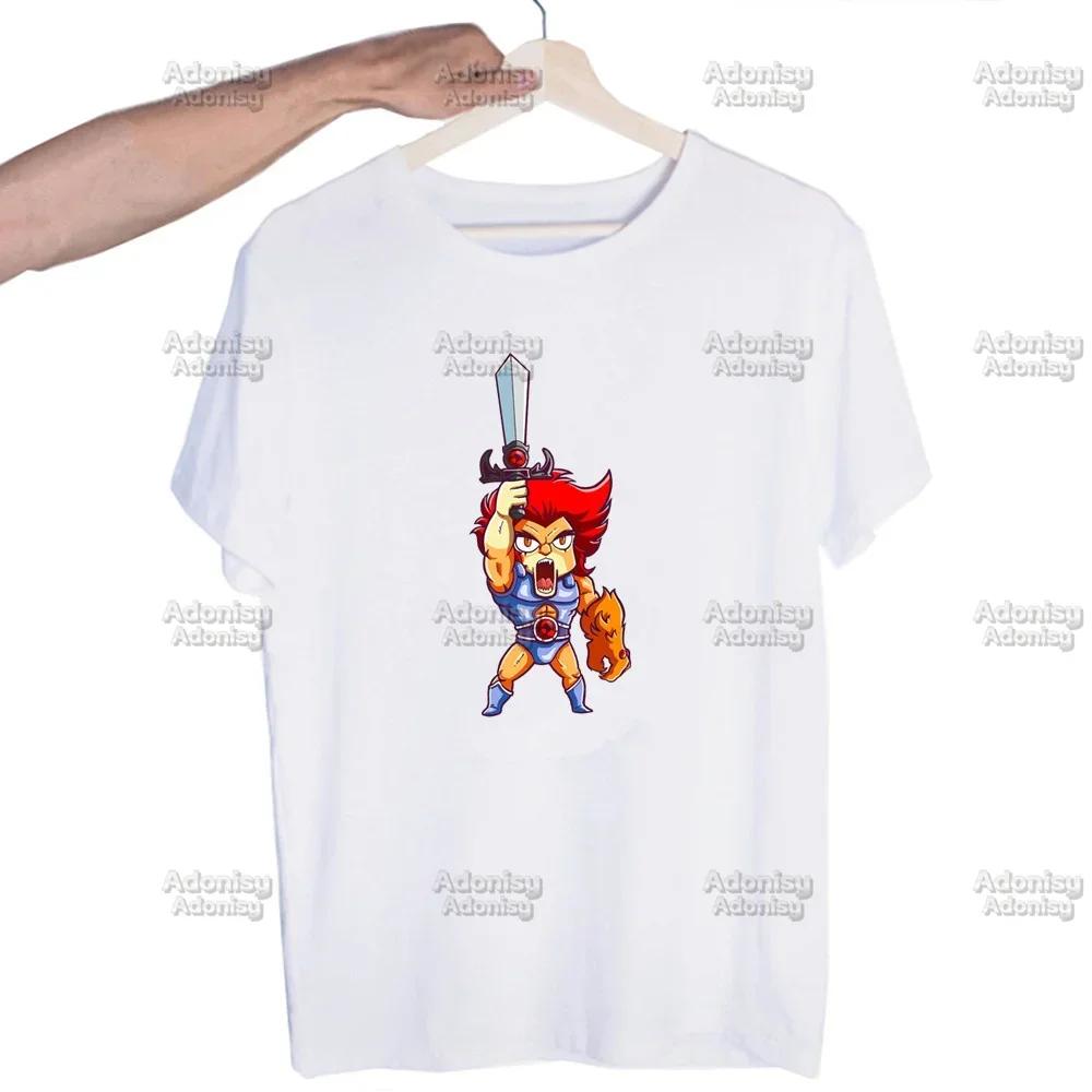 Thundercats Thunder Cats Lion Cat Thunder Cartoon Harajuku Man Tees Shirt Tops Design Short-Sleeved Aesthetic Anime T Shirt