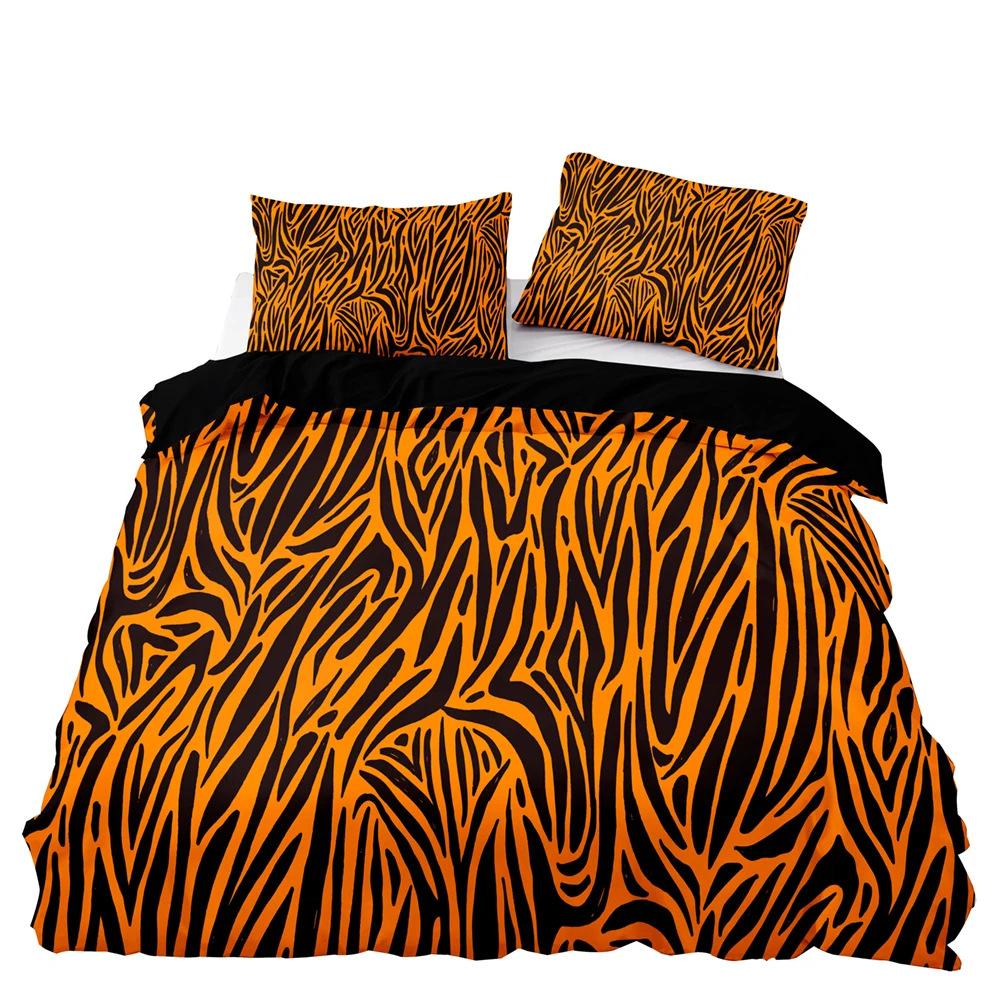 Three-Piece Bedding Set, Pink Leopard Print Microfiber.