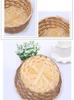 Handwoven Bamboo Fruit Basket Natural Eco Storage Tray Multipurpose Round Snack Organizer For Kitchen Living Room Home Decor