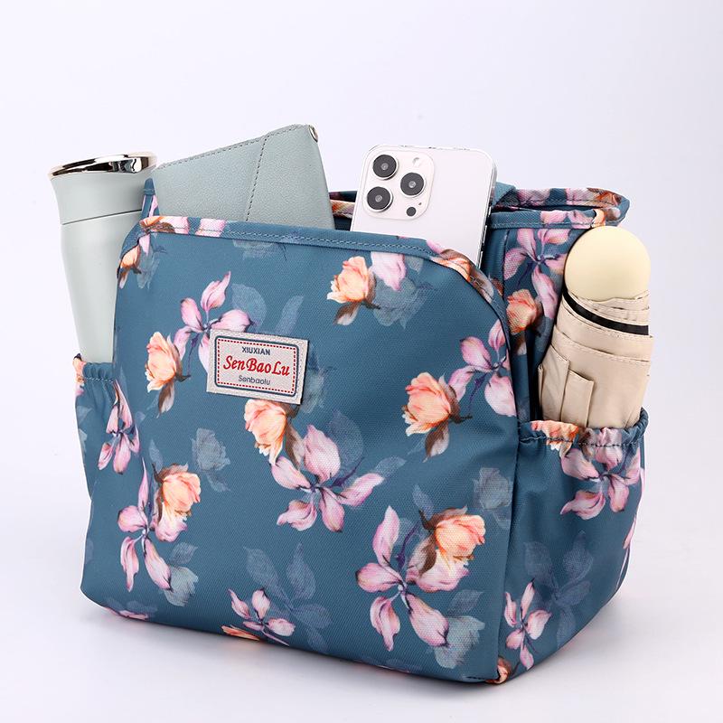 2026 Leichte Damen-Crossbody-Tasche aus bedrucktem Nylon mit mehrschichtigen Reißverschlusstaschen