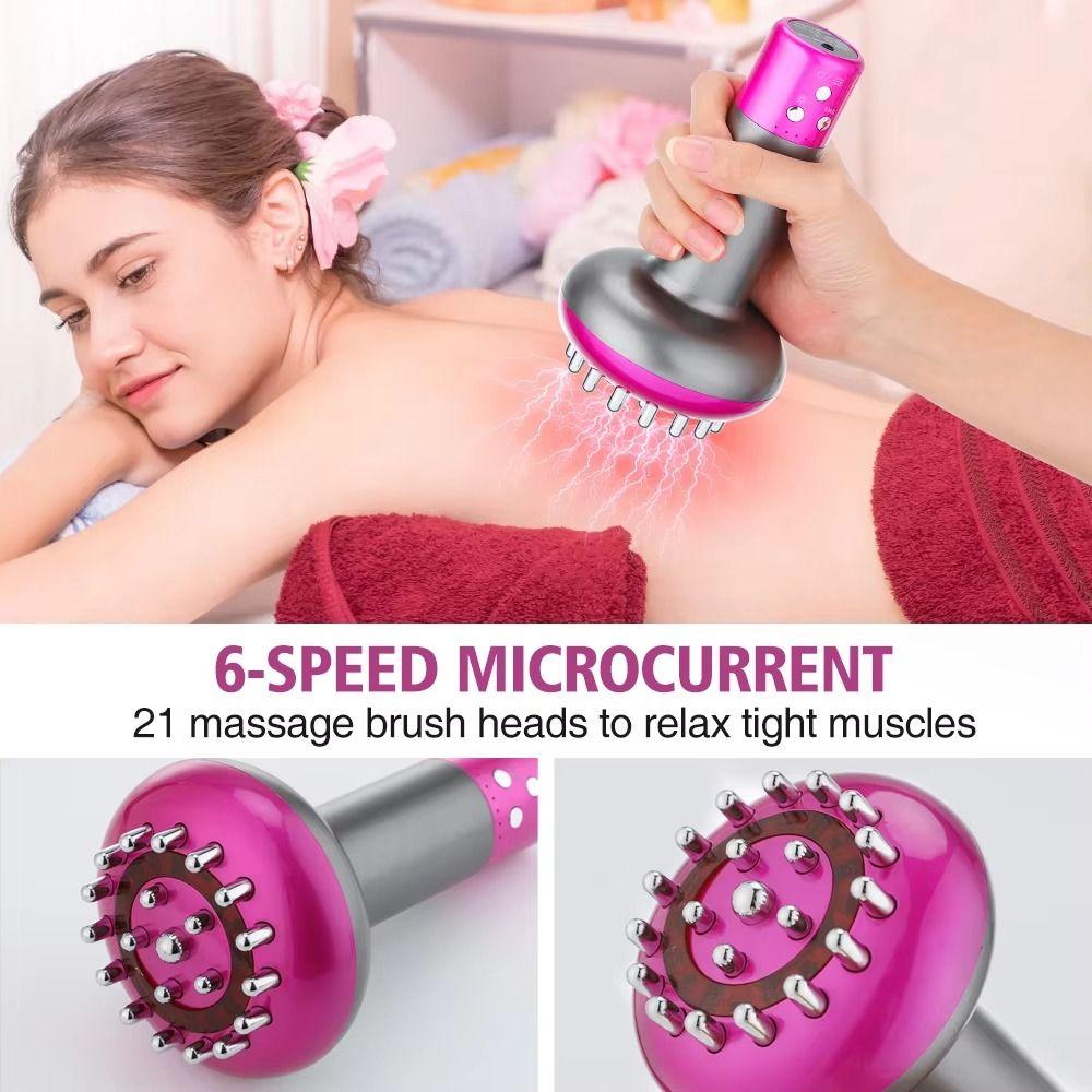 Full Body Heating Electric Meridian Massager Wireless Design Guasha Scraping Brush  Body Care