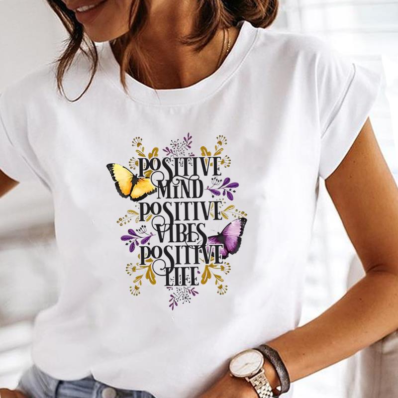 (Asian Size) love style letter Casual T Shirt Lady Female Top Printed Clothing  Fashion Graphic Short Sleeve T-shirts Women Tee