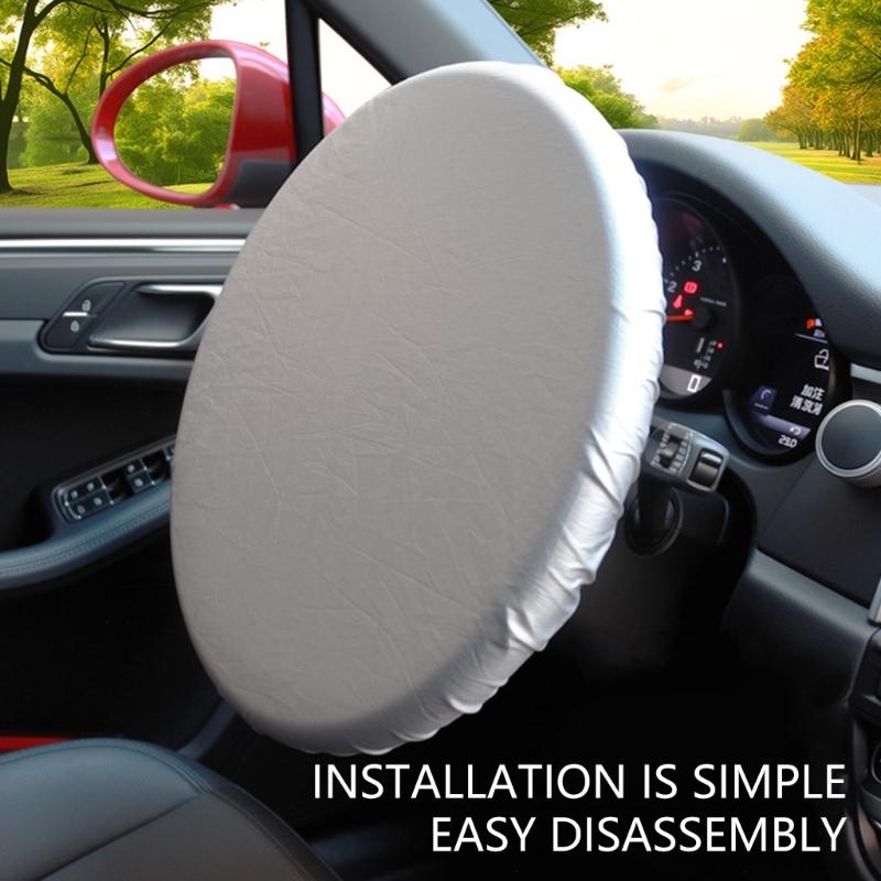 42CM Car Steering Wheel Sunshade Cover Heatproof Automotive Steering Wheel Protector Universal Not Burn for Auto