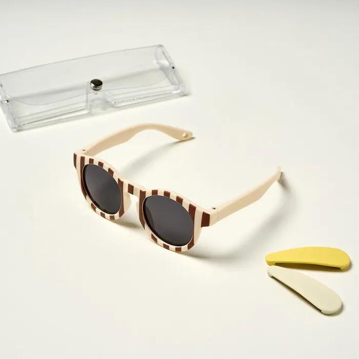 Kids' sunglasses beige stripes