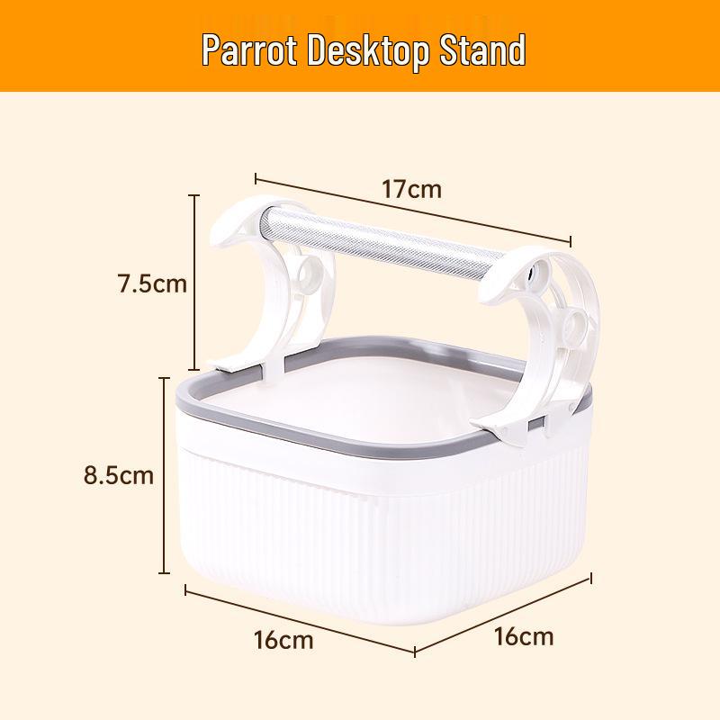 Parrot Potty Training Stand with Poop Bucket - Fixed-Point Defecation Platform for Medium & Large Birds