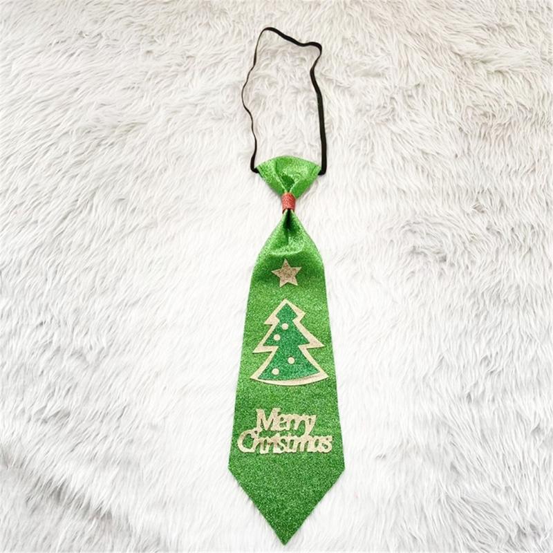 Festive Pre-tied Necktie Nonwoven Fabric Easy Wear Holiday Costume Accessory For Adults Kids