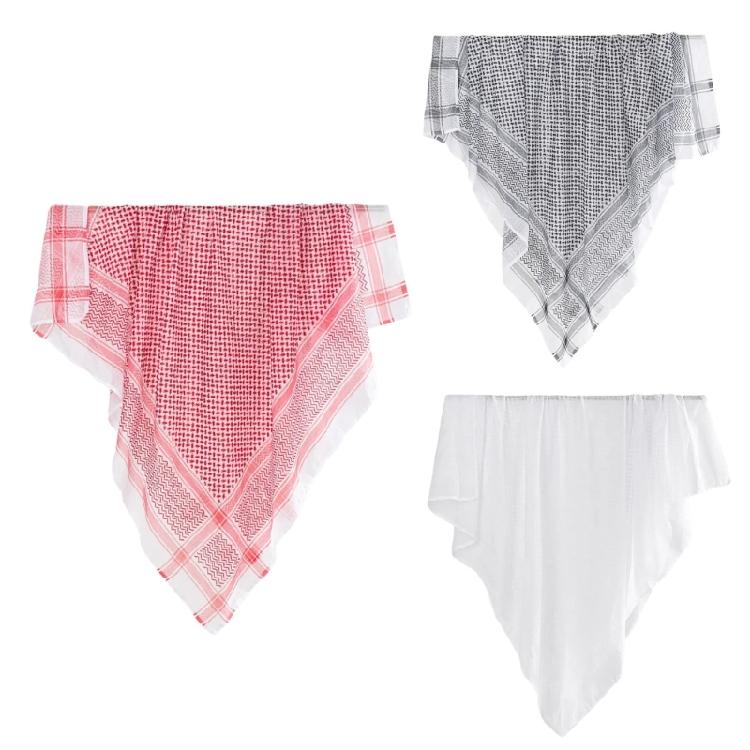 Desert Shemagh Scarf High Absorb Arab Headscarf Traditional Keffiyeh Bandana Adult Headwrap Arabian Scarf Head Covering