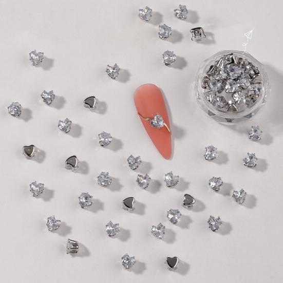 20Pcs Decorações de unhas Forma irregular Brilhante Não-Oxidação À prova de ferrugem Zinco Brilhante Nail Art Ornamento Manicure DIY