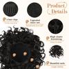 Women's Fashion Hair Bun, Curly Wave Synthetic Hair Piece, Afro Kinky Curl Drawstring Ponytail Bun, Voluminous Hair Donut for Daily Style