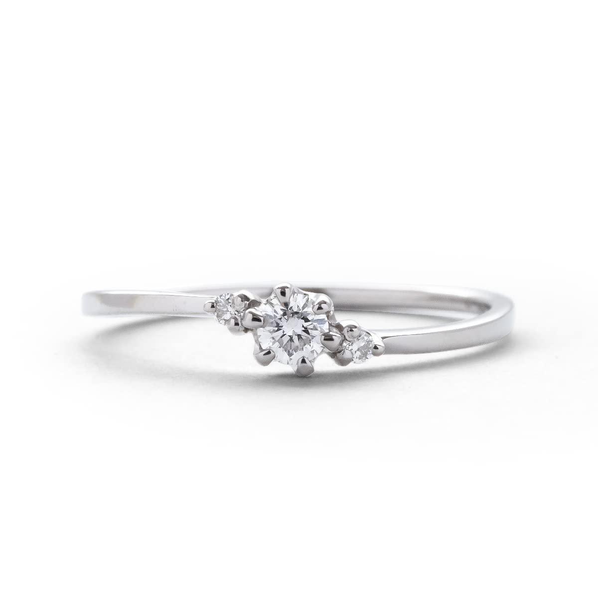 

LEGAN Platinum 900 Diamond Size PT900 Engagement Ring for Women Natural Diamond Engagement Wedding Ring for Made in Japan Ring, 7, 0.1ct, Ring, платиновий