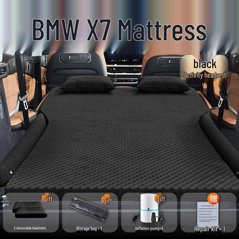 Lit de Voiture BMW X7: Matelas gonflable pour siège arrière et tapis de couchage pour coffre
