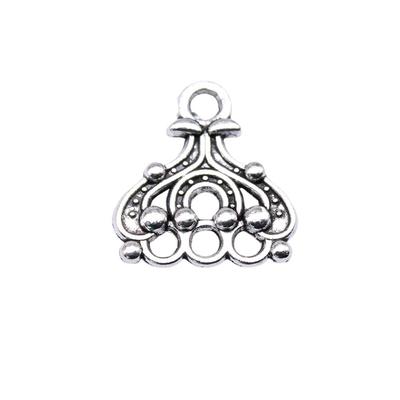 20Pcs Earring Connector Jewelri Pendant Antique Silver Color 14X13mm