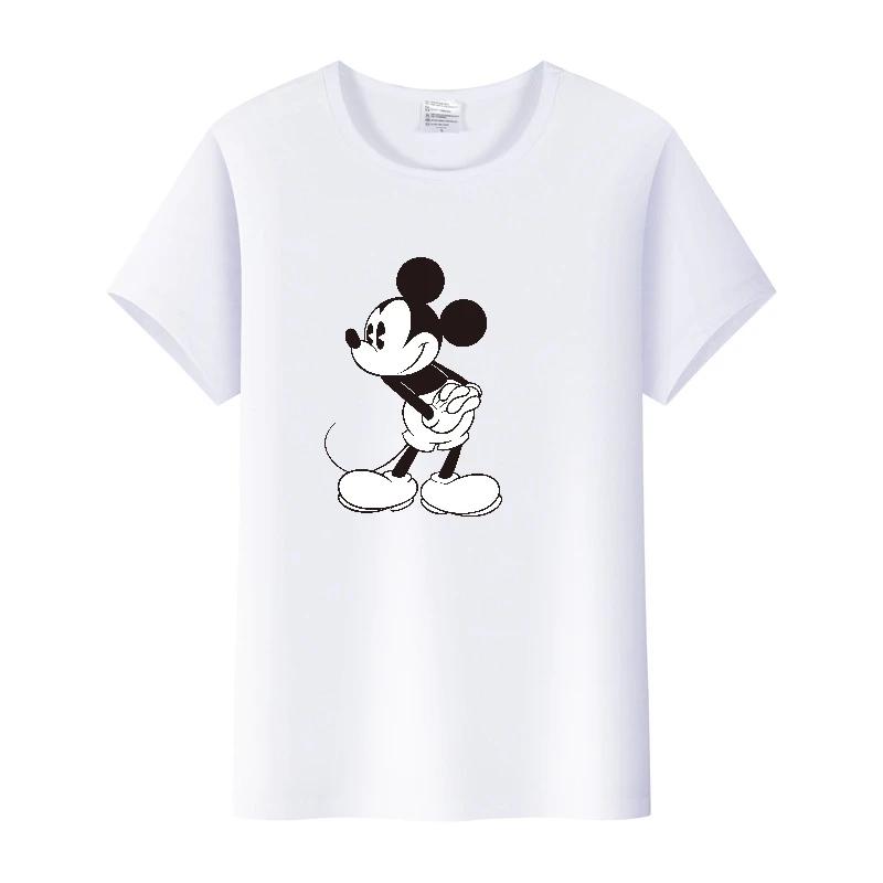Vintage Cartoon Tshirt Mickey Mouse Tops Graphic Clothes Summer Blouses Short Sleeve T-shirt White Tees Unisex