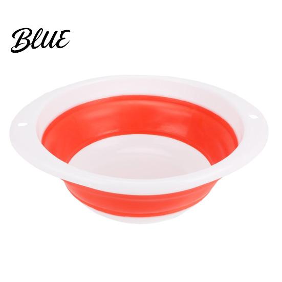 Heavy Duty Bait Basin Foldable Silicone Fishing Basin Collapsible Lure Bowl Easy Carry Holder Portable Mixing Bucket Container Outdoor Angling