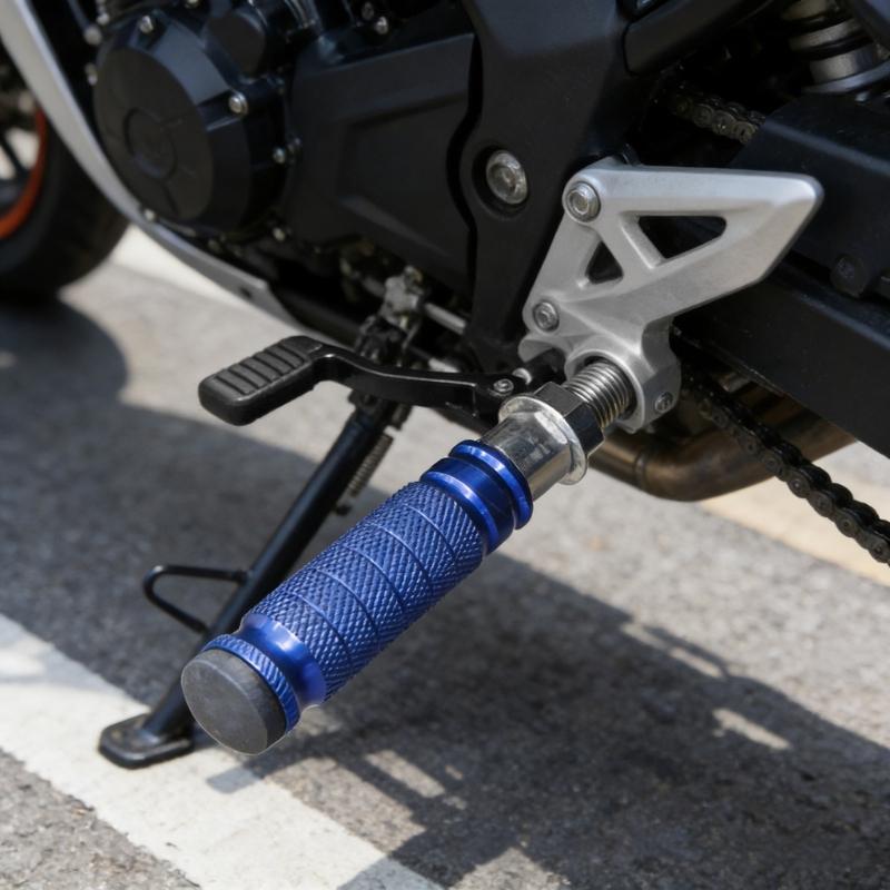 Universal Aluminum Foot Pegs with Anti Slip Design & Easy Installation Modification Part for Motorcycles & E Bikes