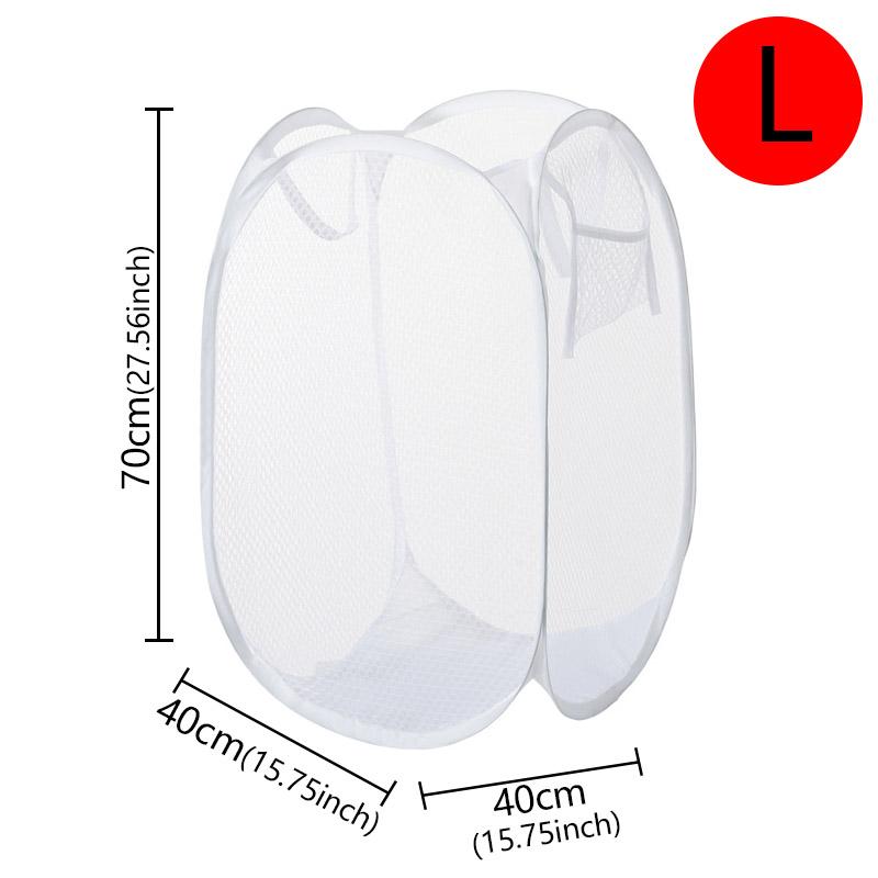 Dirty Clothes Basket Large Capacity Mesh Laundry Basket BathroomCloth MeshStorage BagFrame Bucket Organizers Storage Pouch
