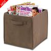 Foldable Solid Color Non Woven Fabric Uncovered Clothing Book Toy Storage Box