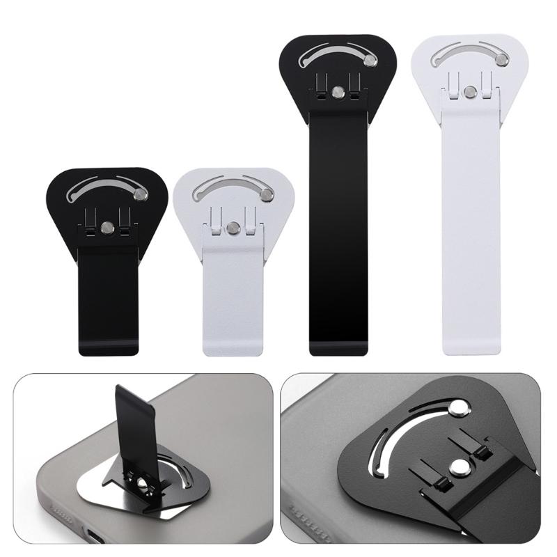 360 Degree Adjustable Kickstand Foldable Phone Mount Easy Stick On Tablet Support Stainless Steel for Work Entertainment