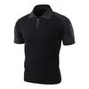 Herren Sommer Camouflage Kurzarm Stehkragen Reißverschluss Taktisches Hemd Outdoor Freizeit Sport Wandern Camping Schnelltrocknend Atmungsaktiv Oberteile