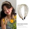 Bohemian Straw Wide-Brimmed Headband for Women - Vacation Style Hair Accessory