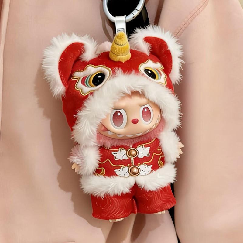 15cm BJD Doll Outfit Set Red Yellow Lion Dance Costume 1st 2nd 3rd Gen Vinyl Dolls