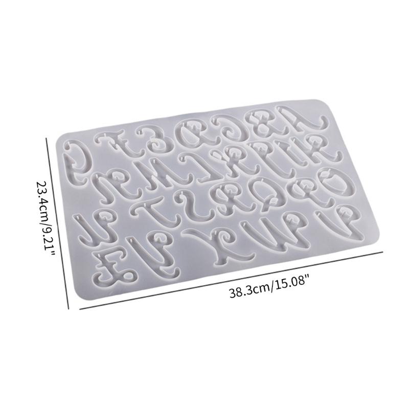 Large English Alphabets Earrings Silicone Epoxy Resin Mold DIY Keychain Pendant Jewelry for Luggage Tags Bag Accessories