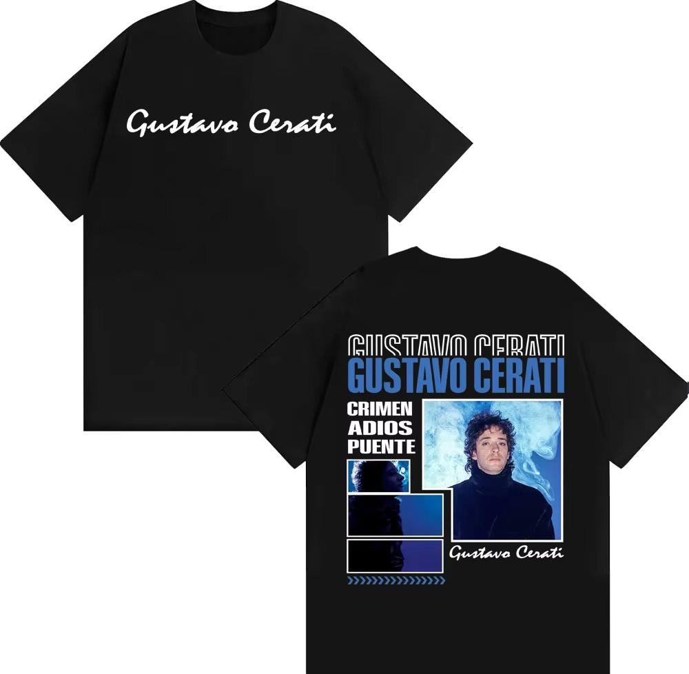 Rapper Gustavo Cerati Tour Graphic Tee Shirt Men Fashion Harajuku Streetwear T Shirt Summer Comfort Hip Hop T-shirt - Men s S... S разноцветный