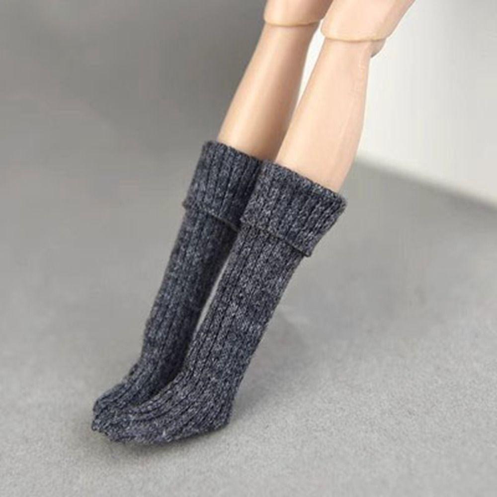Handmade Knitted Stockings New Fashion Long Doll Socks Accessories 1/6 Bjd Doll