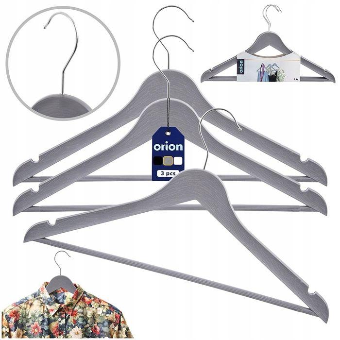 Cintres Rotatifs - ORION - 42x24cm - 3 pièces - Gris - Plastique