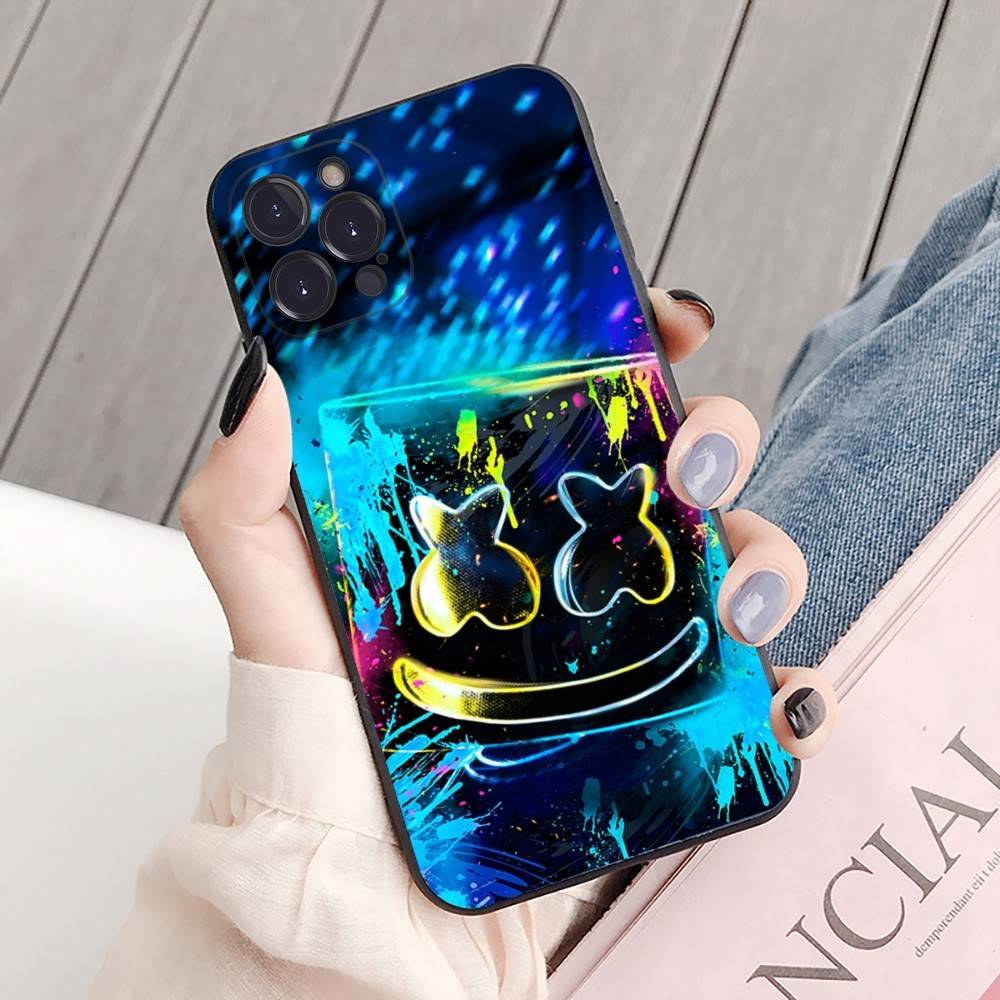 Marshmallow Dj Faces For IPhone 17 16 15 14 13 12 11 Pro Max 13 17Air Shockproof Soft Phone Cases Coque