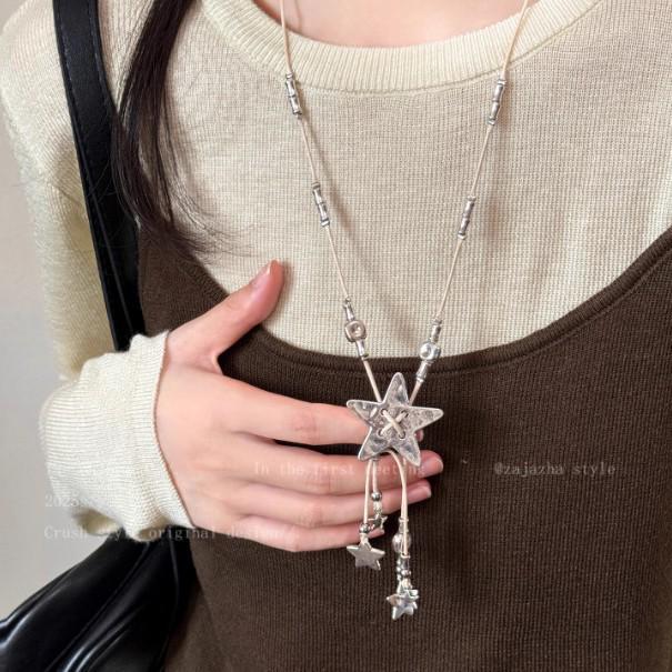Adjustable Pearl Sweater Necklace: High-End 2025 Autumn/Winter Clavicle Chain for Women