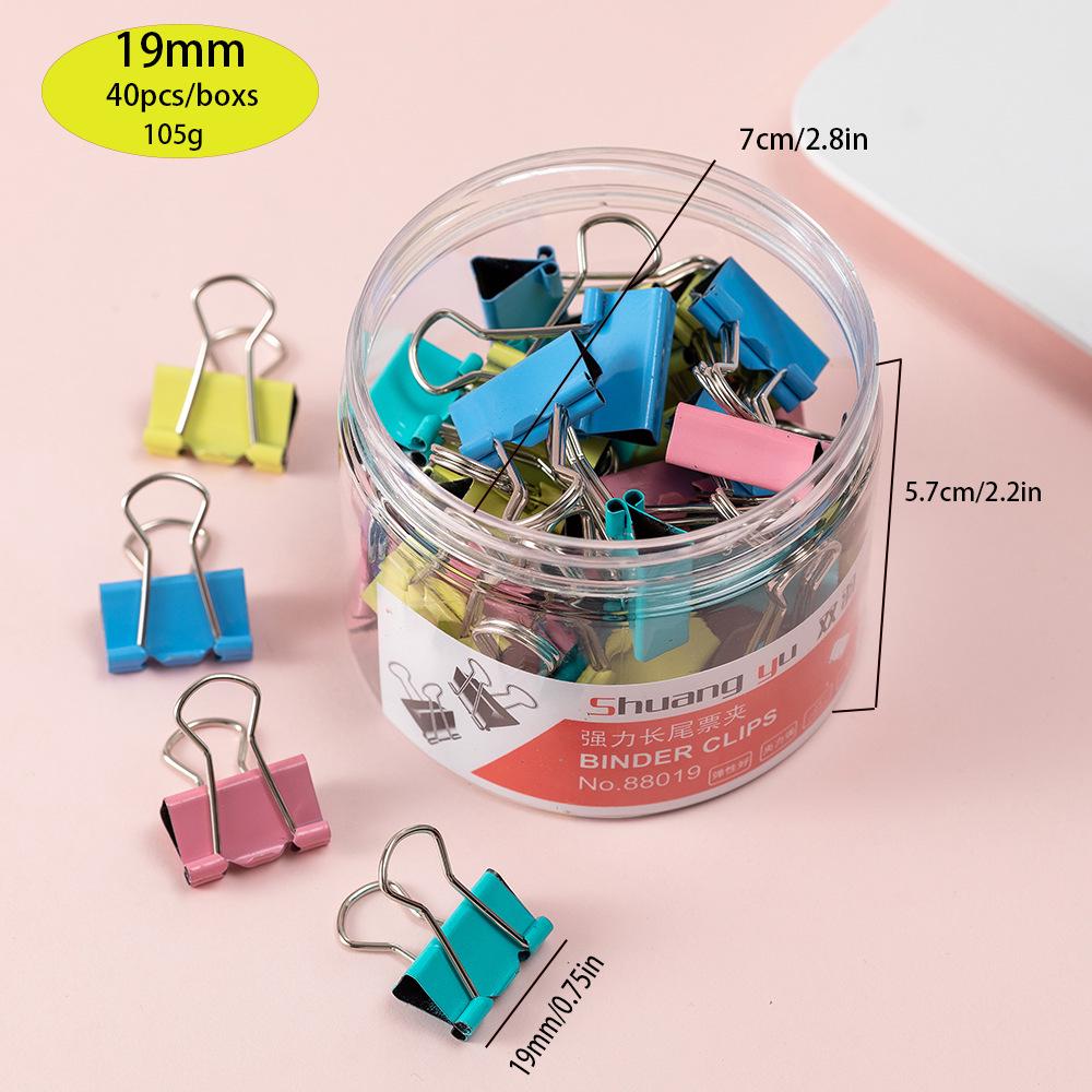 Colored Metal Clips: Multi-Spec Black Long Tail Office Clips