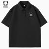 Hello Hipanda, Panda Waffle Heavyweight 290g Retro Short Sleeved Polo Shirt