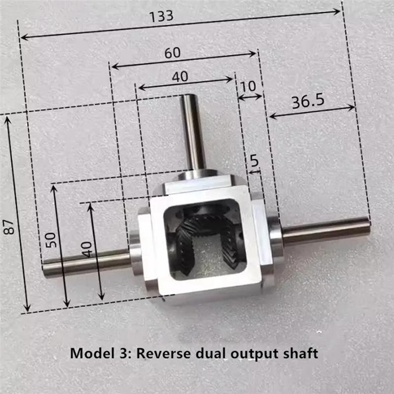 A84E-Spiral Bevel Gear 1M 20T 8MM Reducer Right Angle Drive Gearbox 1:1 Cross Commutator