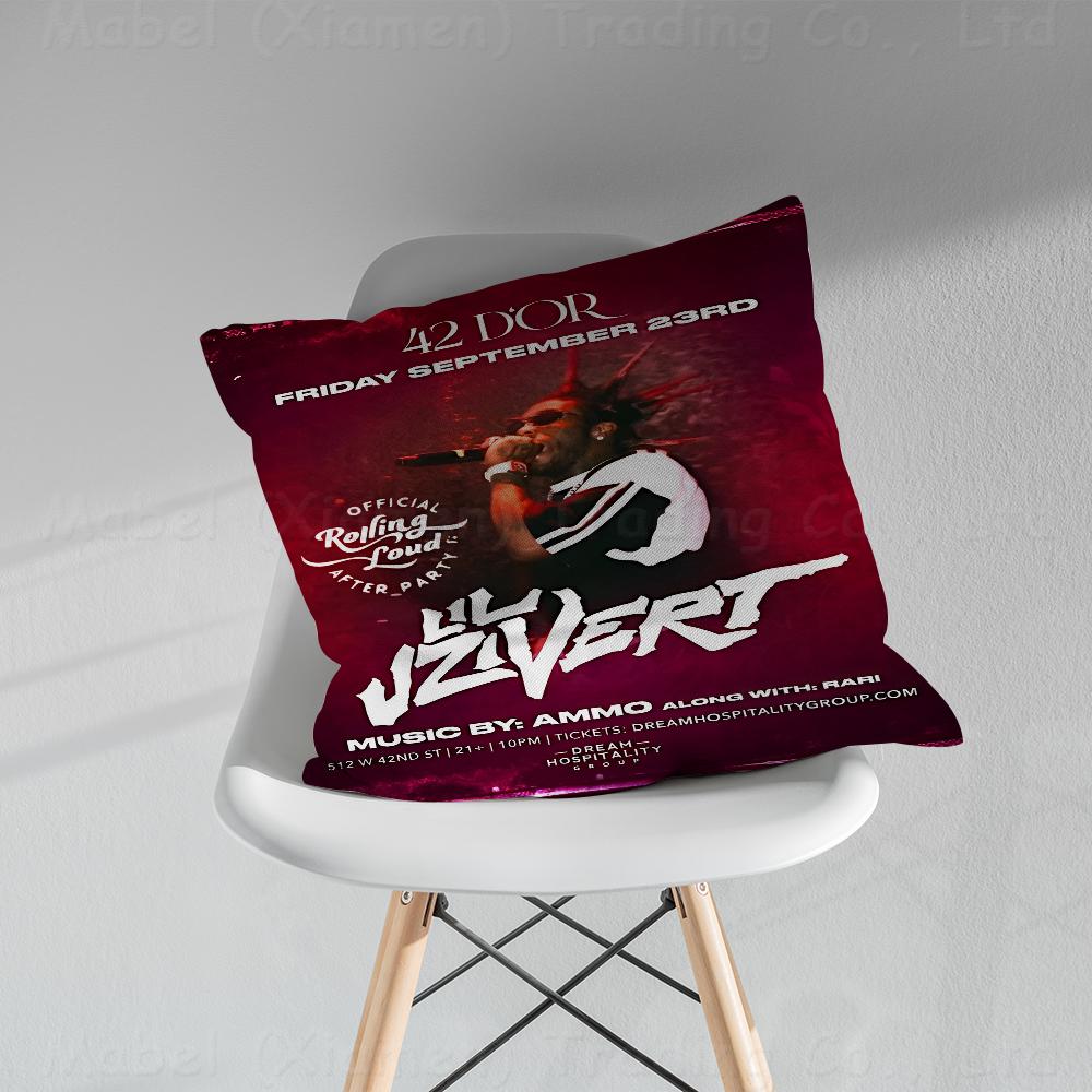 Popular Hip Hop Rap L-Lil U-Uzi V-Vert Pillowcase Toon Gift Cushion Cover Bedroom Home Sofa Chair Seat Decor Pillow Case
