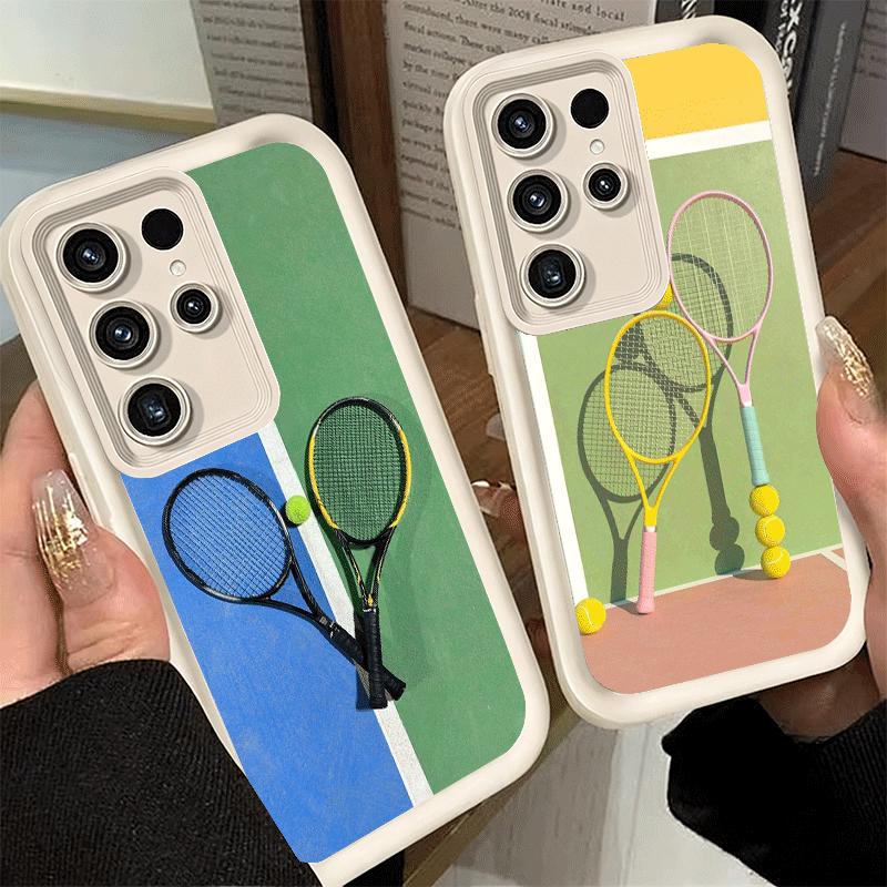 Phone Case for Samsung Galaxy S26 S25 Ultra S24 FE Tennis Sport Shell S23 Plus S22 + S21 S20 5G Soft Silicone Funda