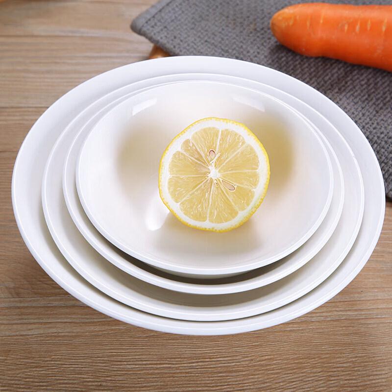 Microwave-Safe White Ceramic Serving Bowl